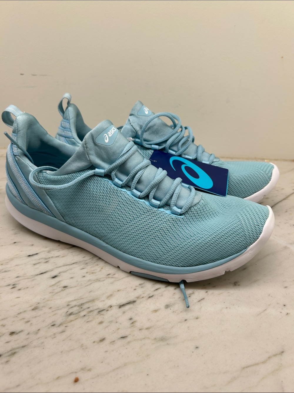 ASICS Women's Sky Blue Mesh Athletic Sneakers